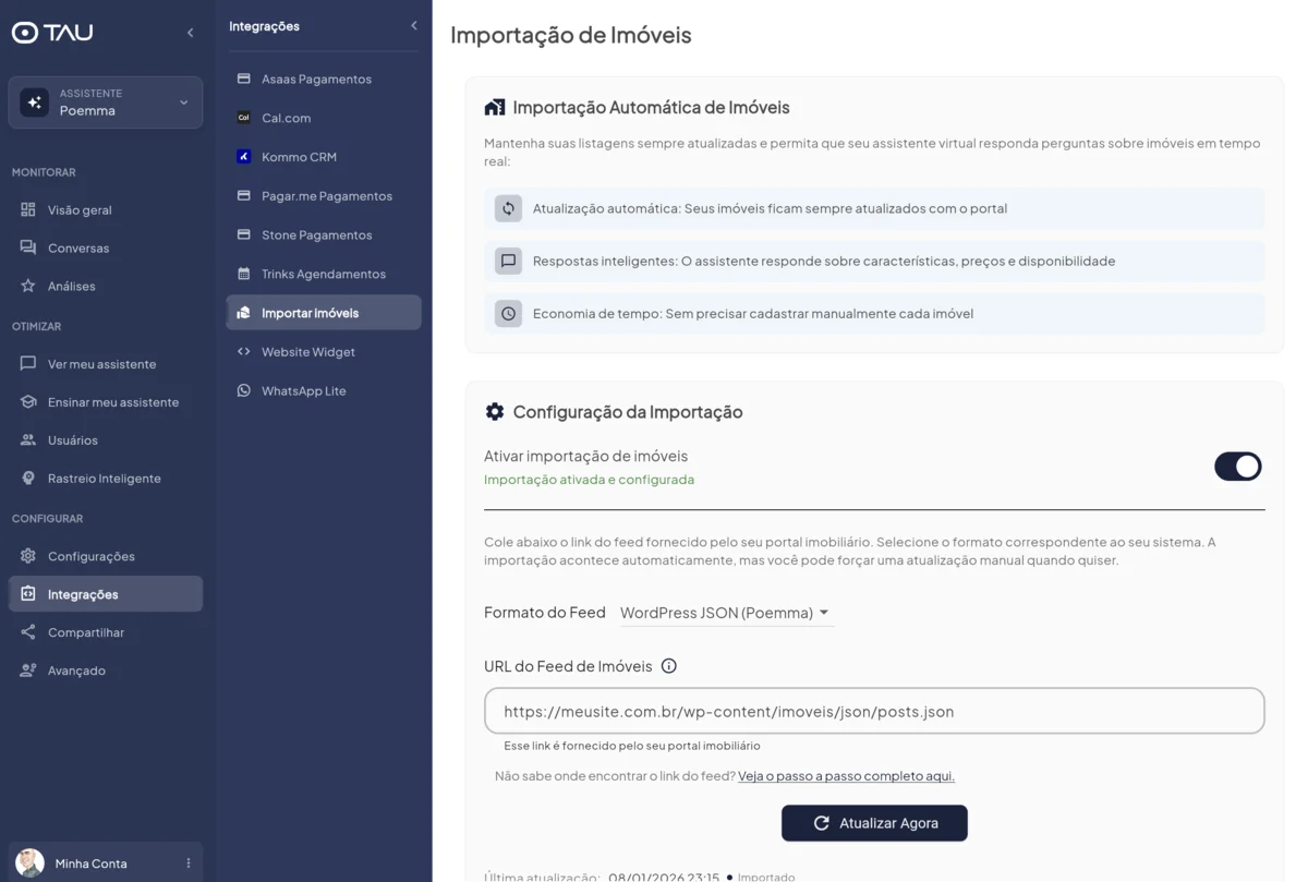 Integração com WordPress para imóveis